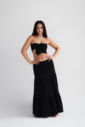MUŚLINOWA SPÓDNICA #AMALFI BLACK